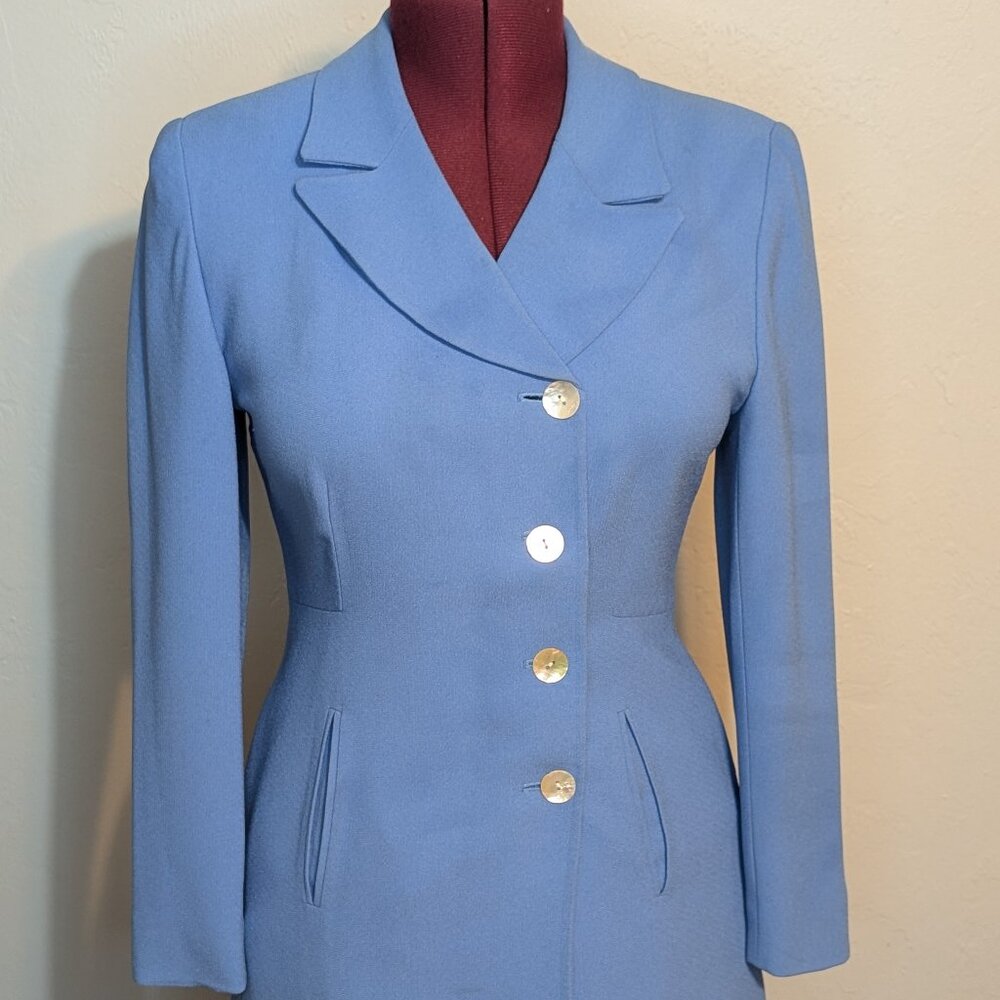 Jones New York, Robin Egg Blue Business Pant Suit, Size 6 Petite